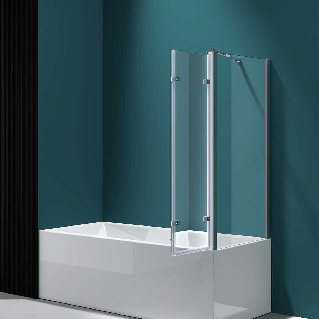 glasvilla Duschwand para bañera pared de bañera mampara de bañera 6mm vidrio de seguridad con sellado NANO accesorio de bañera separación de bañera Cortona116