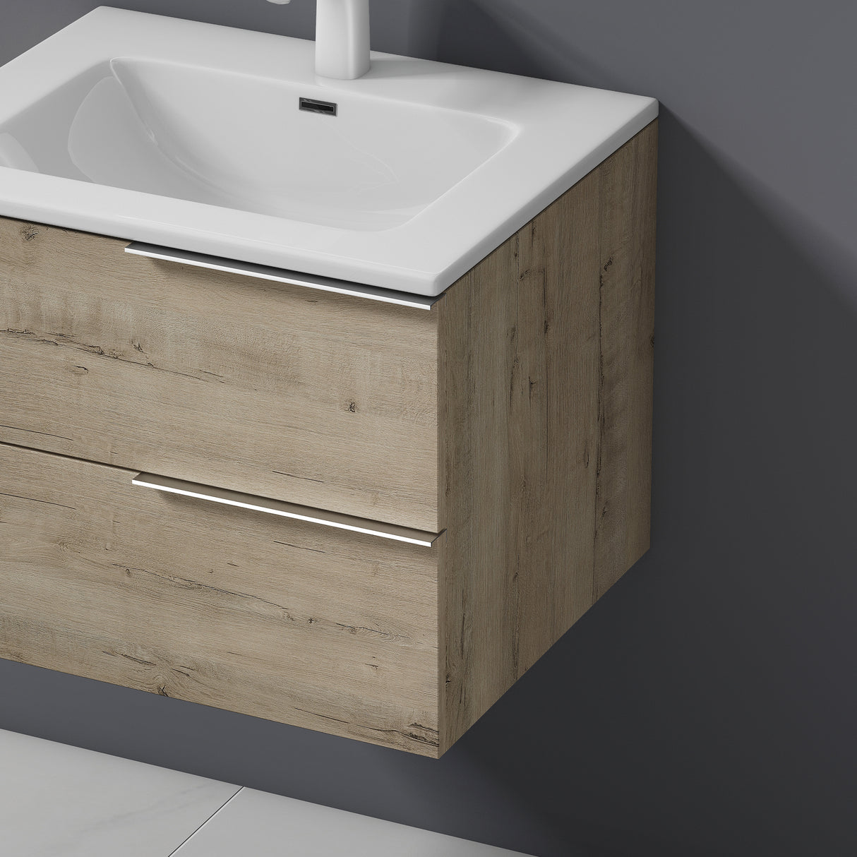 glasvilla Badmöbelset Unterschrank con lavabo mueble de baño 2 cajones lavabo mueble de baño Paestum