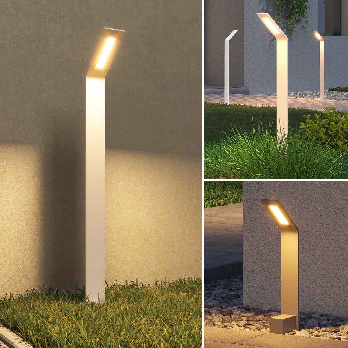 glasvilla Außenleuchte IP65 Wegeleuchte Außen | Pollerleuchte für Garten, 3000K Stehlampe Gartenlampe | Außenlampe Standleuchte 6W Pfadfinder