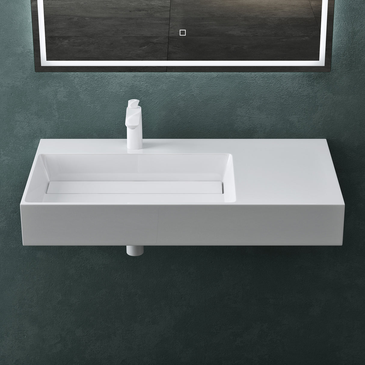 Lavabo Glasvilla Col12 – Mineralguss, diseño moderno y libertad total de instalación