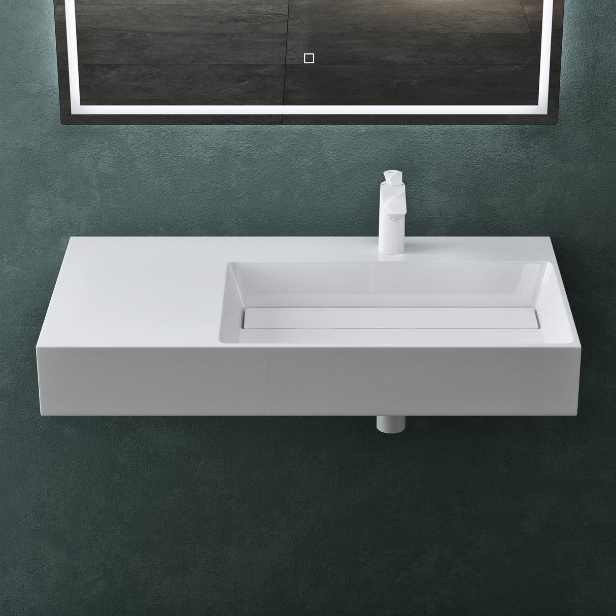 Lavabo Glasvilla Col12 – Mineralguss, diseño moderno y libertad total de instalación
