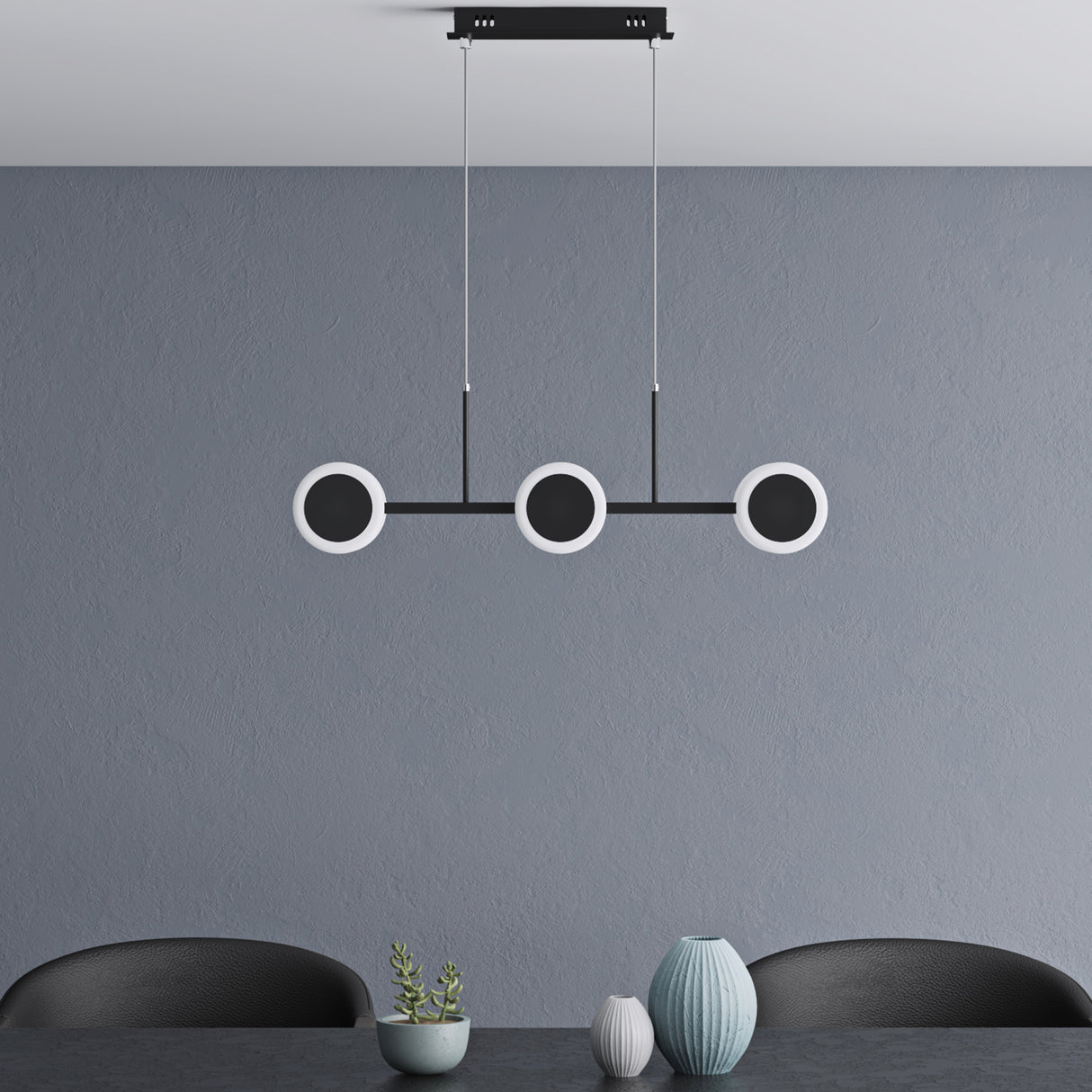 Suspension Glasvilla LED à intensité variable avec télécommande et câble réglable pour salle à manger, salon, chambre à coucher