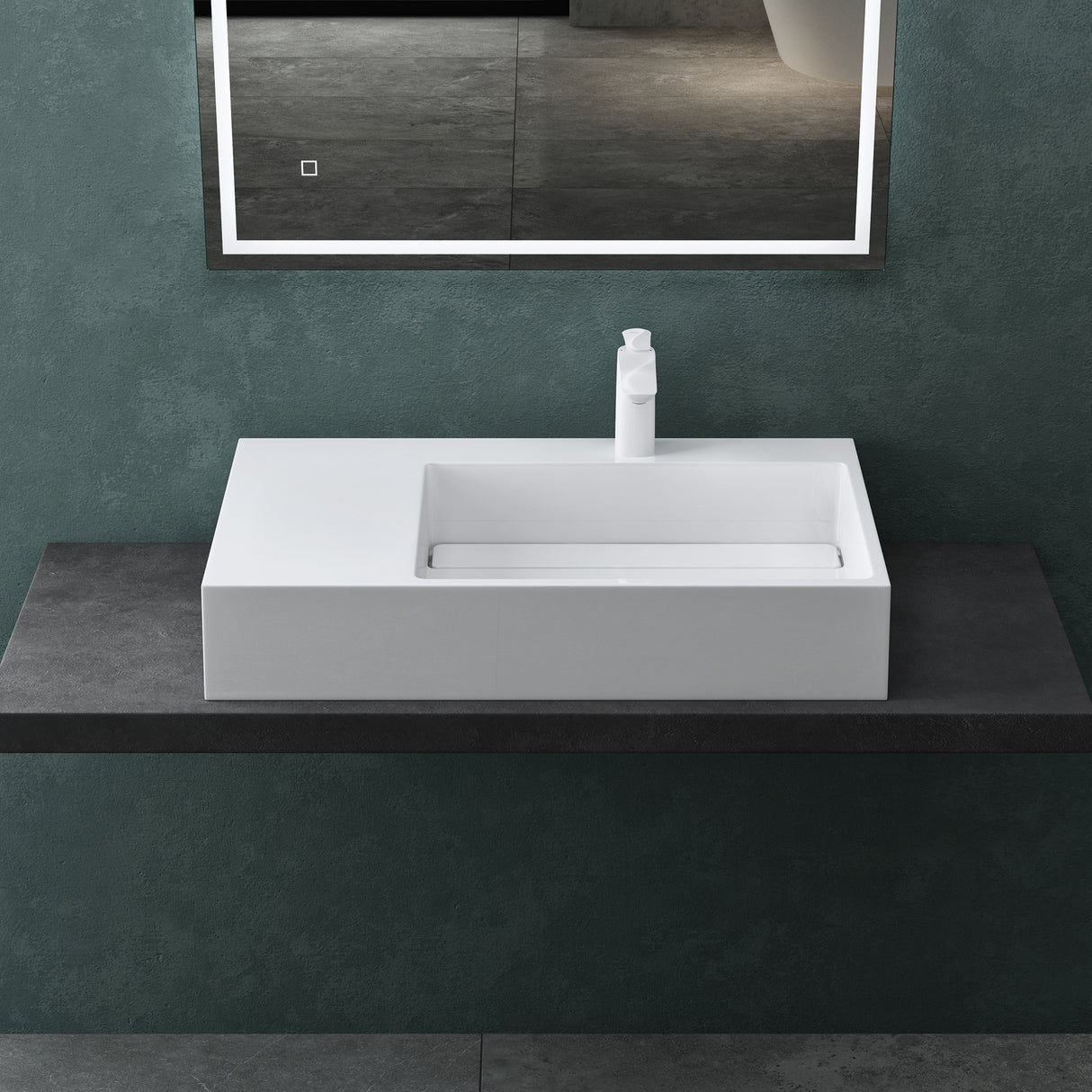 Lavabo Glasvilla Col12 – Mineralguss, diseño moderno y libertad total de instalación