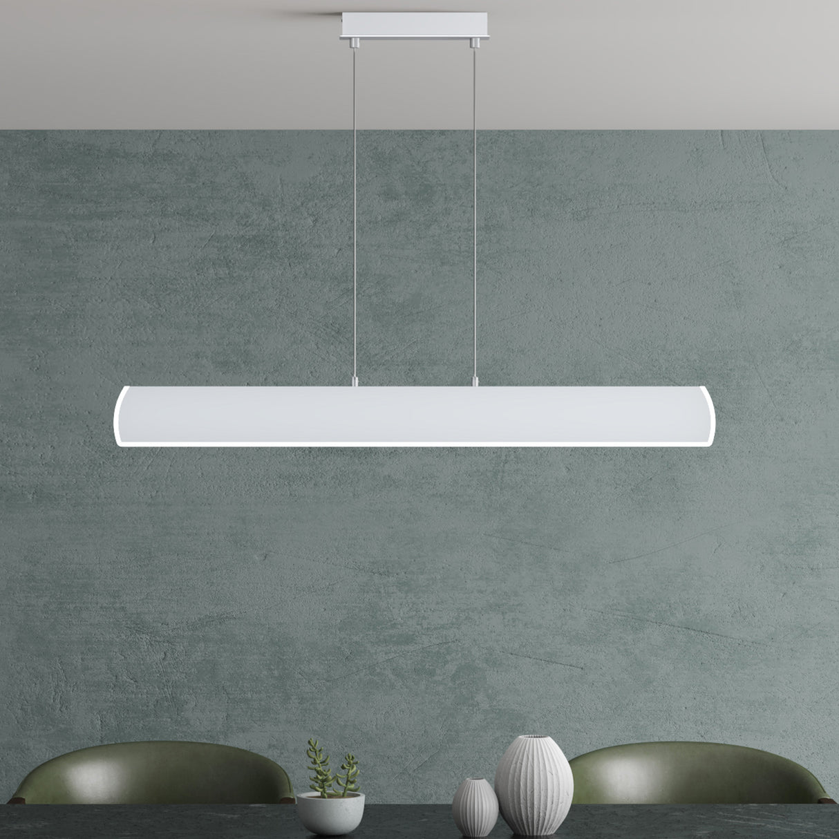 Suspension Glasvilla LED à intensité variable avec télécommande et câble réglable pour salle à manger, salon, chambre à coucher