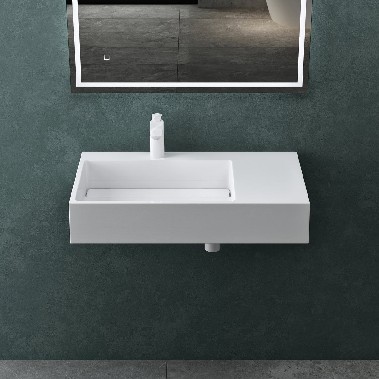 Lavabo Glasvilla Col12 – Mineralguss, diseño moderno y libertad total de instalación