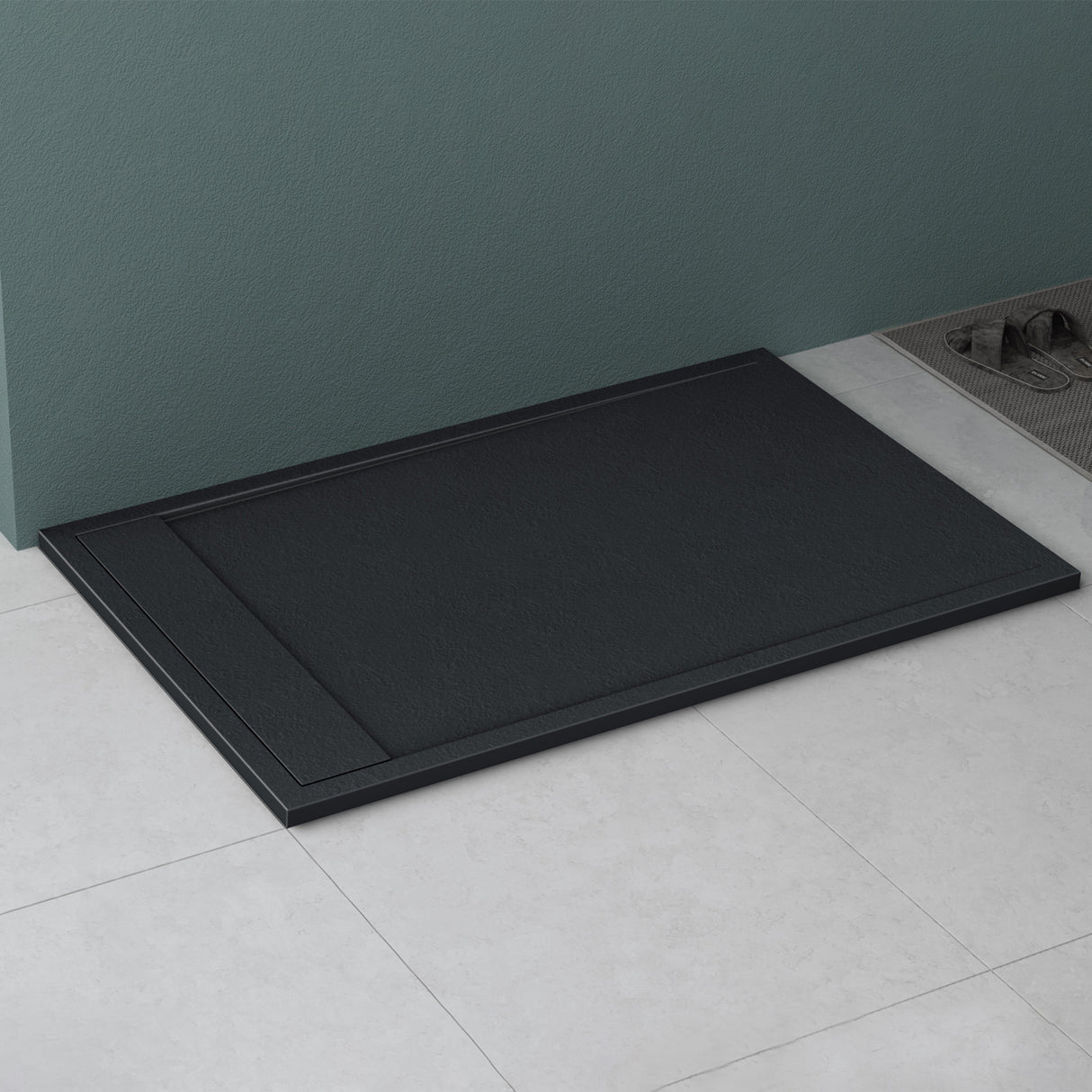 glasvilla Duschwanne Duschtasse aus Mineralguss Mineralgusswan DIN-Anschlüsse Geoma10