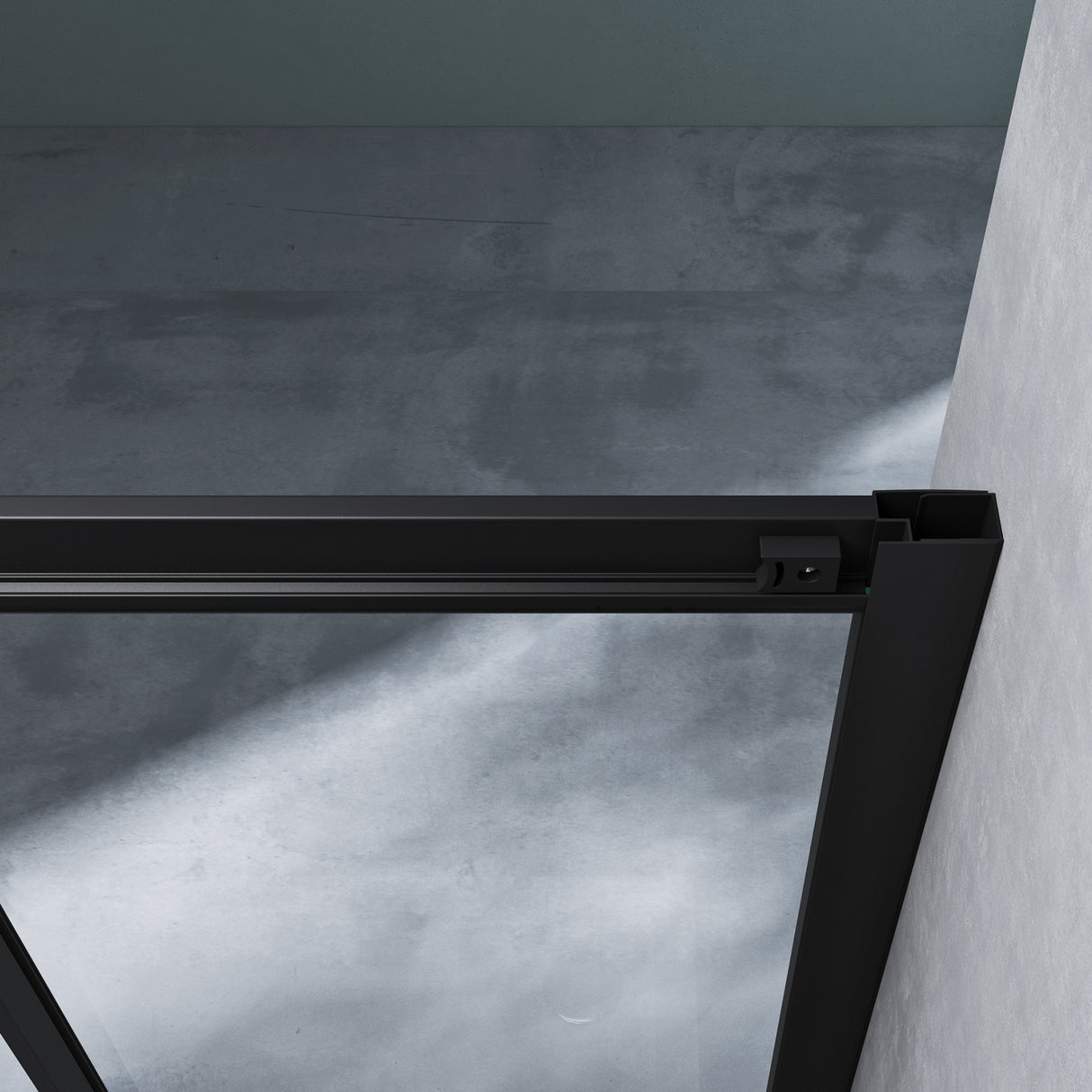 glasvilla Duschkabine con puerta corredera doble puerta de ducha entrada de esquina vidrio real efecto loto 6mm vidrio de seguridad ESG Ravenna16K negro