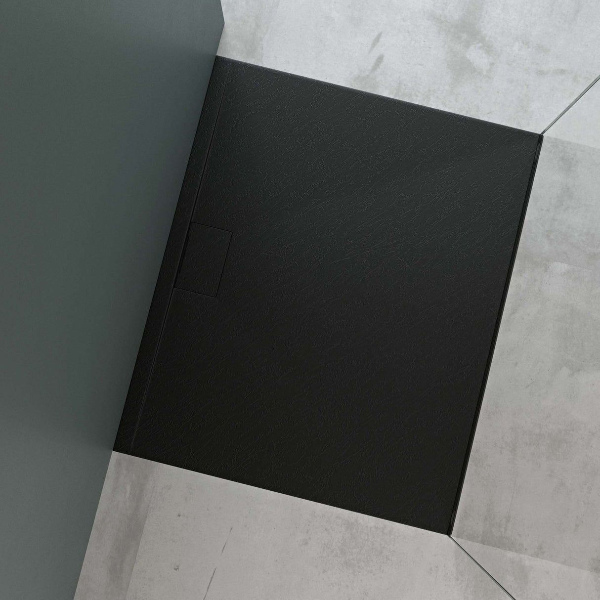 glasvilla Receveur de Douche Bac À Douche en Solid Surface Raccords DIN Geoma07