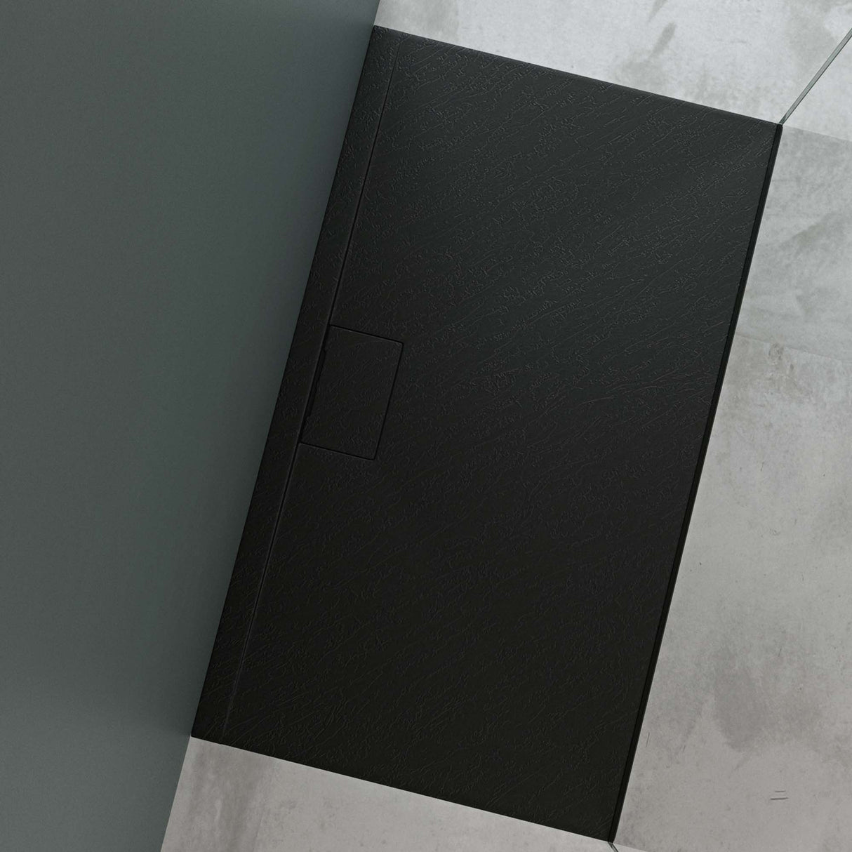 glasvilla Receveur de Douche Bac À Douche en Solid Surface Raccords DIN Geoma07