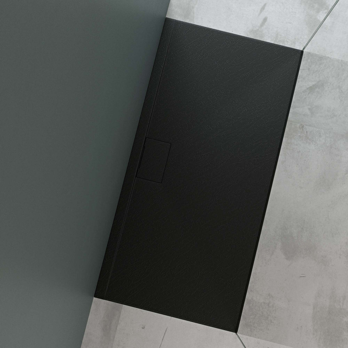 glasvilla Receveur de Douche Bac À Douche en Solid Surface Raccords DIN Geoma07