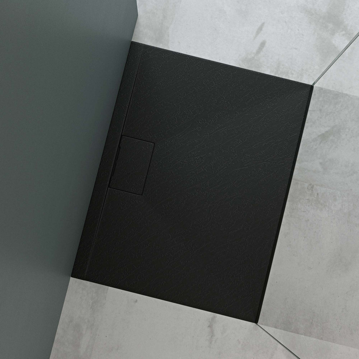 glasvilla Receveur de Douche Bac À Douche en Solid Surface Raccords DIN Geoma07