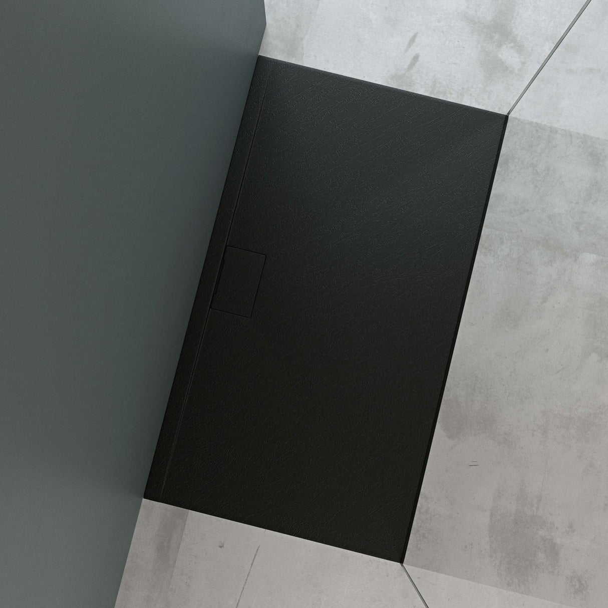 glasvilla Receveur de Douche Bac À Douche en Solid Surface Raccords DIN Geoma07