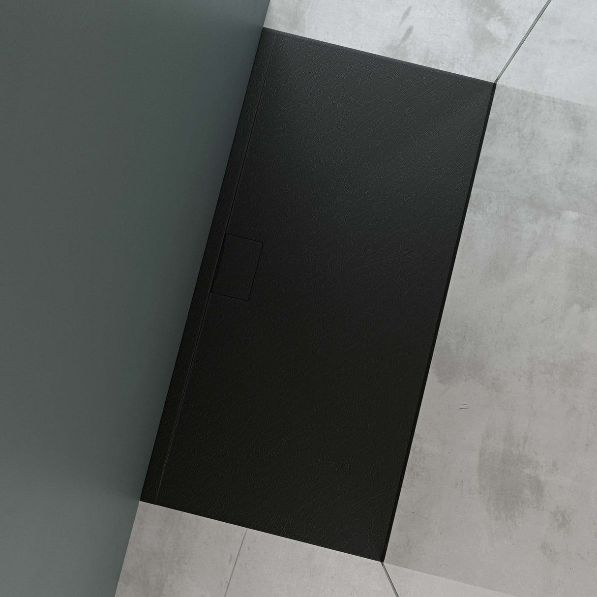 glasvilla Receveur de Douche Bac À Douche en Solid Surface Raccords DIN Geoma07