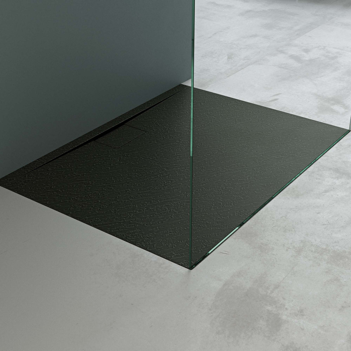 glasvilla Receveur de Douche Bac À Douche en Solid Surface Raccords DIN Geoma07