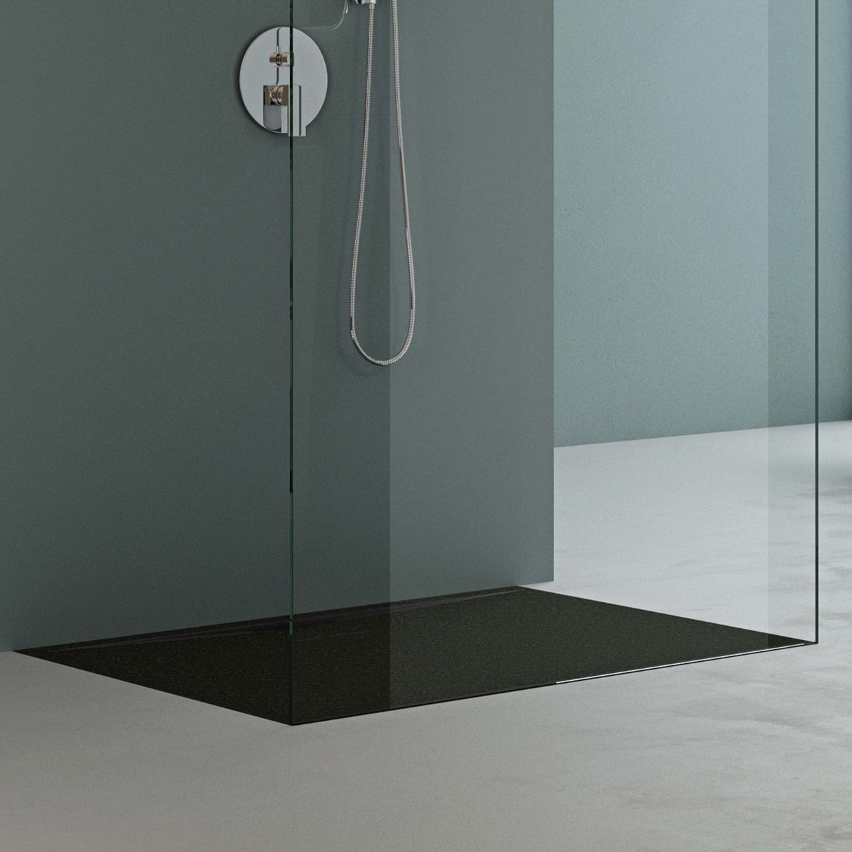 glasvilla Receveur de Douche Bac À Douche en Solid Surface Raccords DIN Geoma07