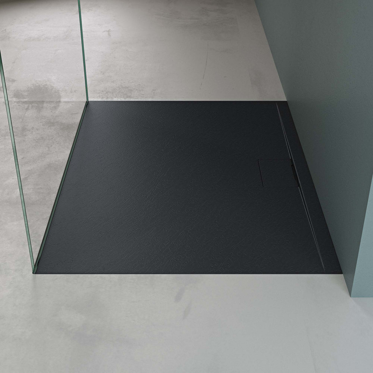 glasvilla Receveur de Douche Bac À Douche en Solid Surface Raccords DIN Geoma07