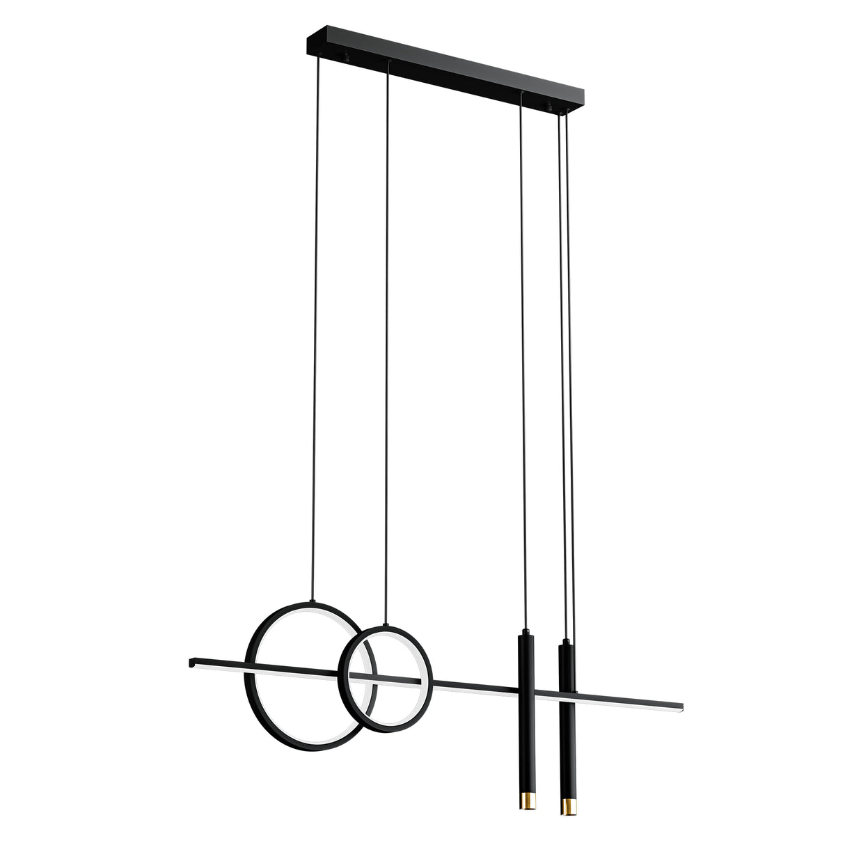 glasvilla Lampadario a Sospensione 38W, 100CM, Lampada da Soffitto a Sospensione 3000K/4000K/6000K con Cavo Regolabile per Camera da Letto e Soggiorno