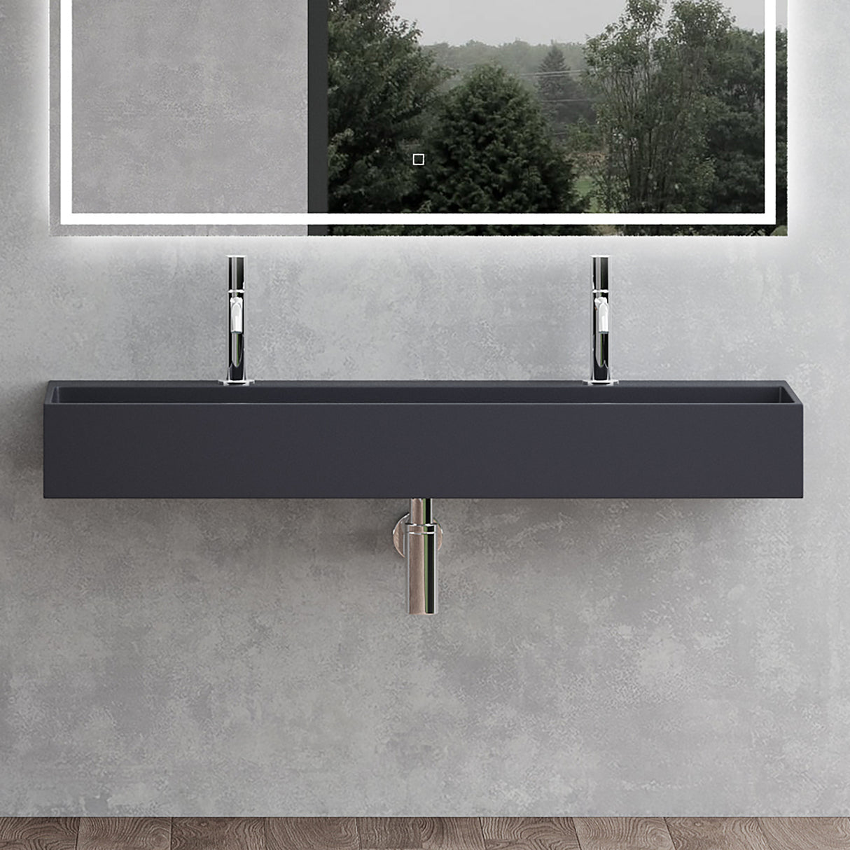 Lavabo Glasvilla Col6028 – Mineralguss con orificio para grifo, diseño y funcionalidad superior