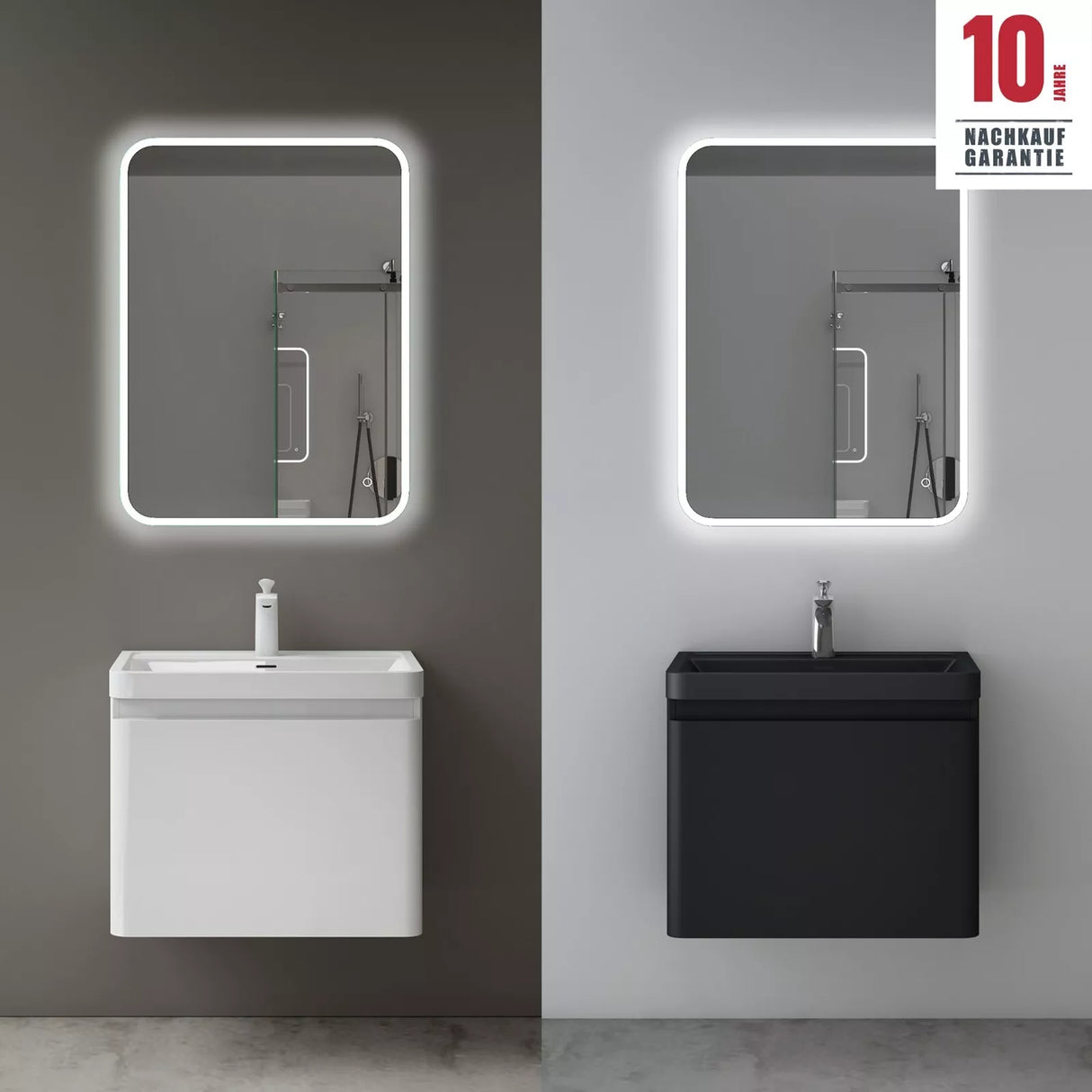 conjunto de muebles de baño glasvilla mueble de lavabo con cajones de cierre suave incluido lavabo de mineral Ancona