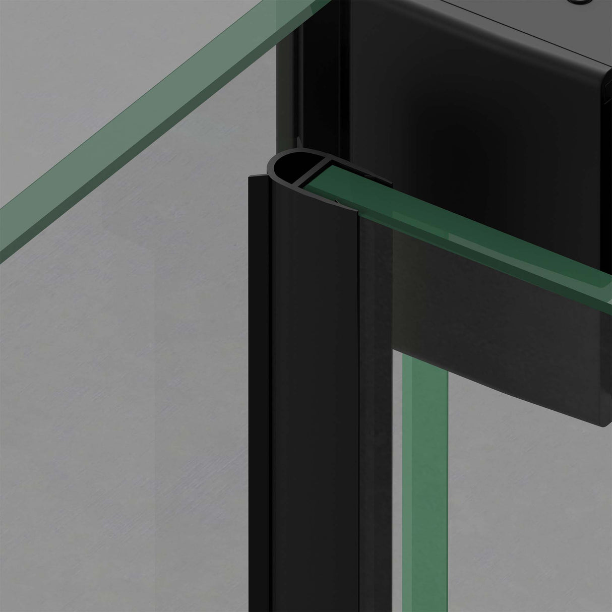 glasvilla Cabina de Ducha Puerta Corredera 6mm ESG-Vidrio de Seguridad Separación de Ducha Mecanismo de Cierre Suave Elevación Lateral Ravenna12K Negro