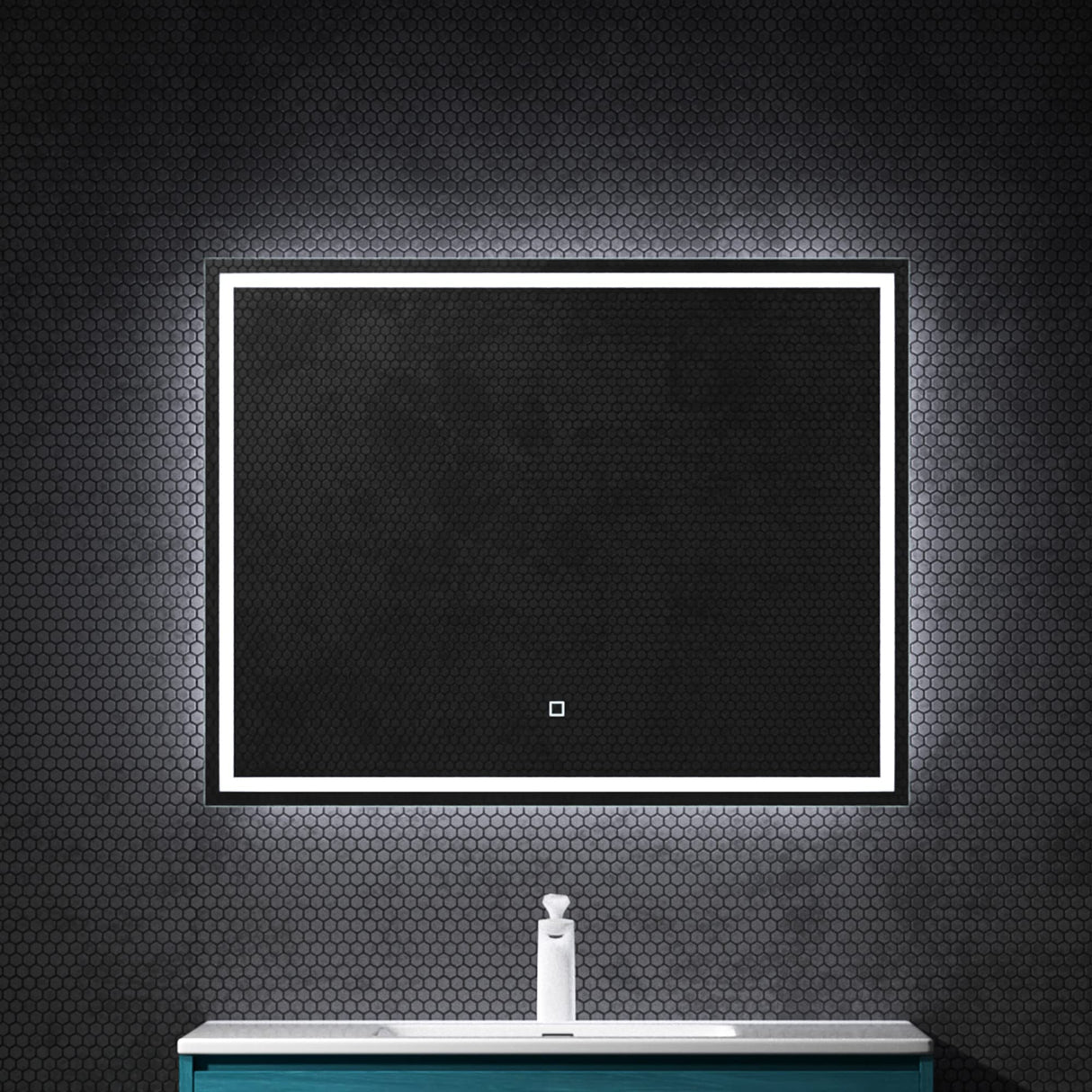 glasvilla Espejo de pared Espejo de baño LED Espejo de baño con interruptor táctil, sin vaho gracias a la capa antifog Espejo LED02