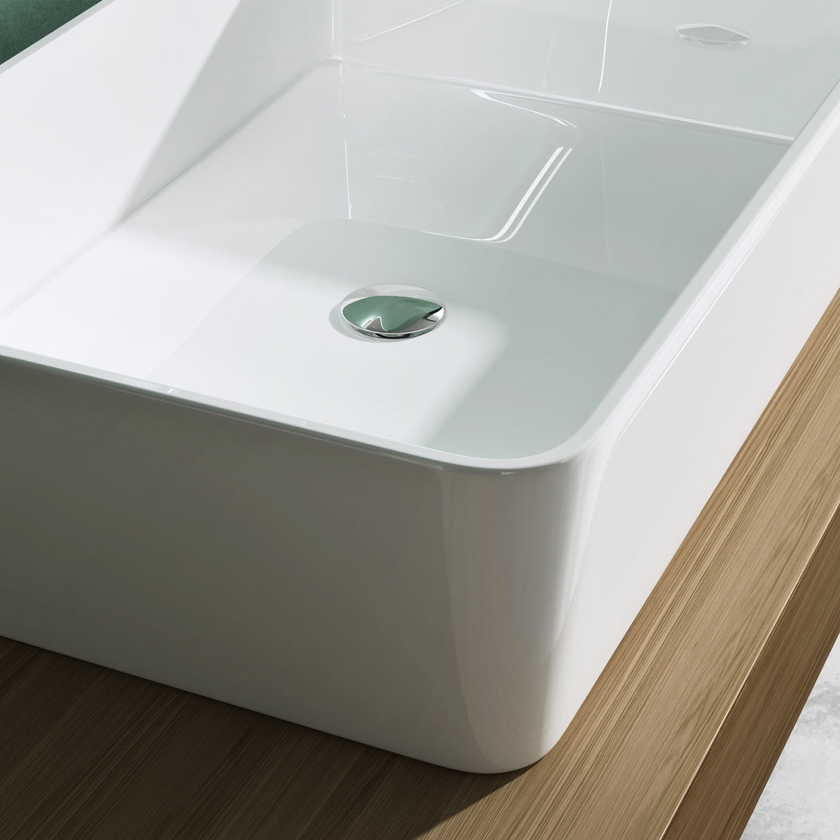 glasvilla Aufsatzwaschbecken Waschtisch aus Mineralguss ohne Armaturenloch Col102