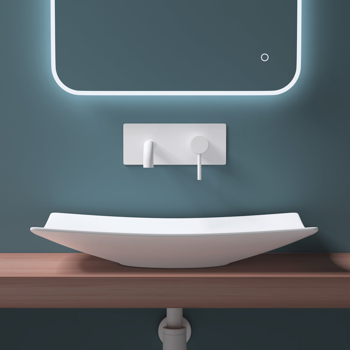 glasvilla Waschbecken Aufsatzwaschbecken, Keramik,weiß mit Nano-Beschichtung Brüssel5096