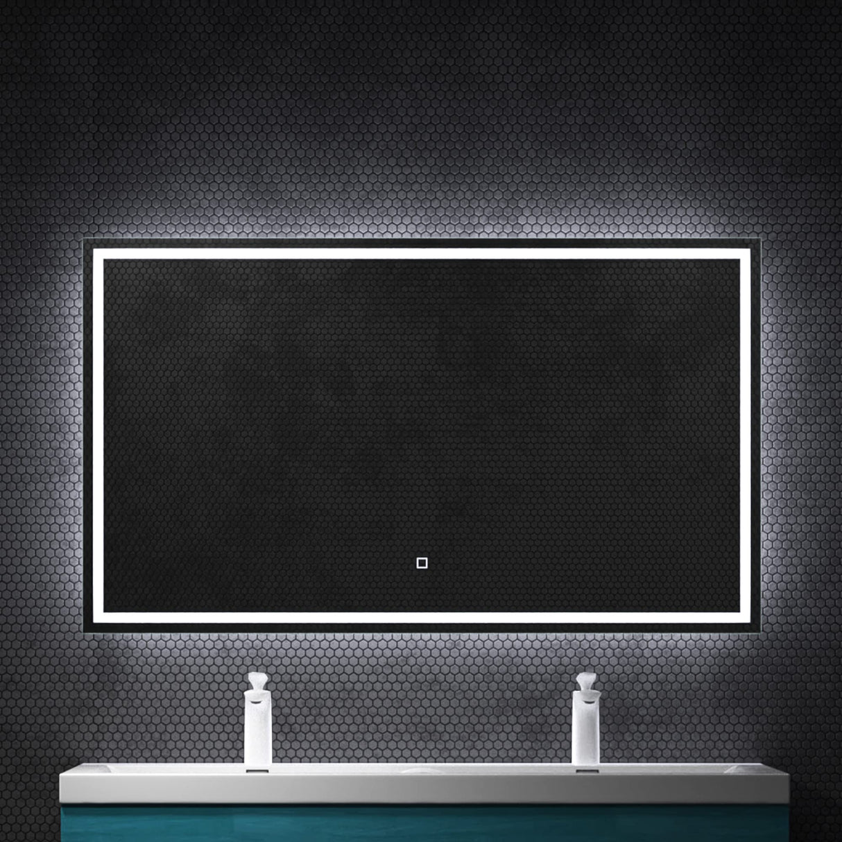 glasvilla Espejo de pared Espejo de baño LED Espejo de baño con interruptor táctil, sin vaho gracias a la capa antifog Espejo LED02