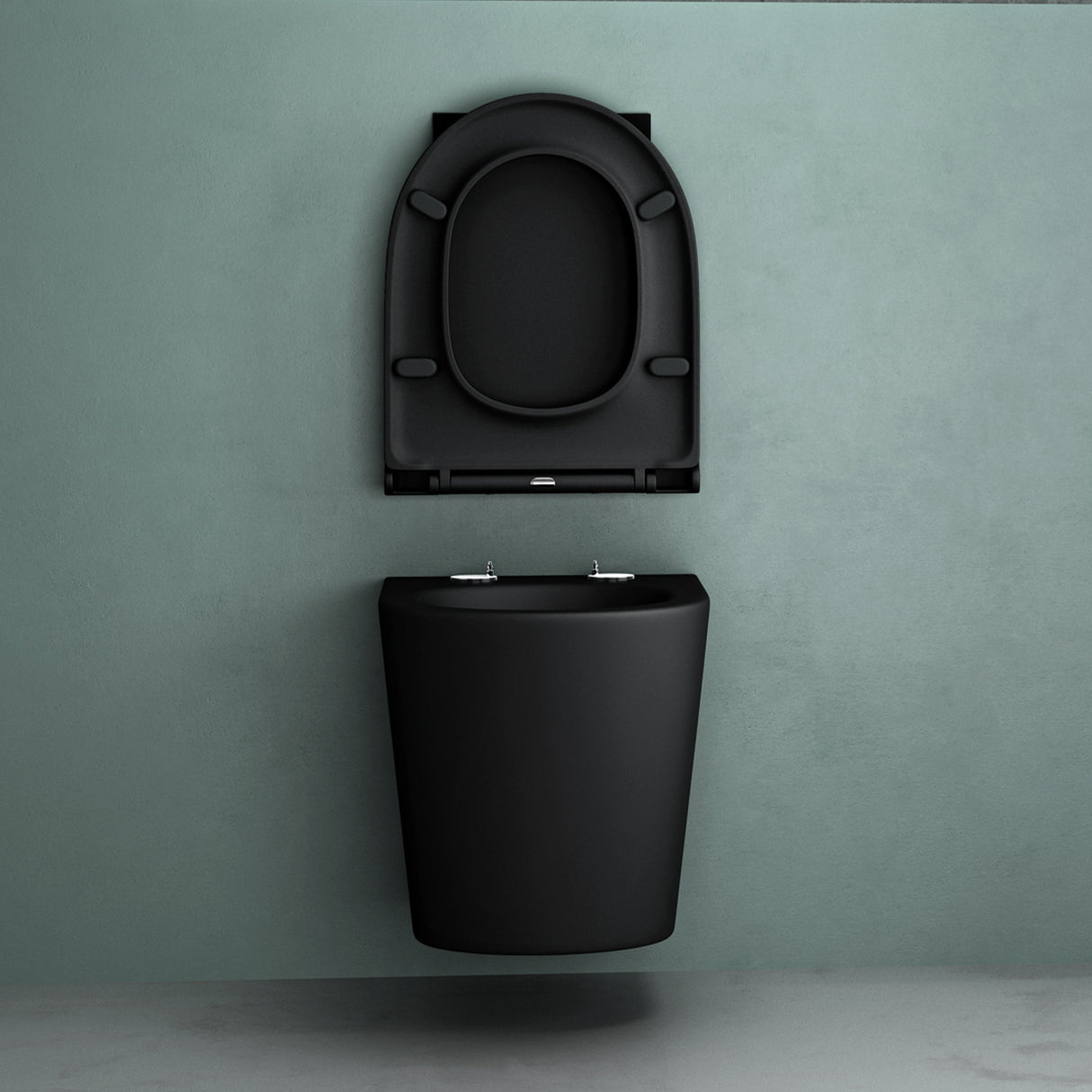 glasvilla Spülrandlos Wand WC Hänge WC Spülrandloses Toilette Softclose WC-Sitz Aachen108