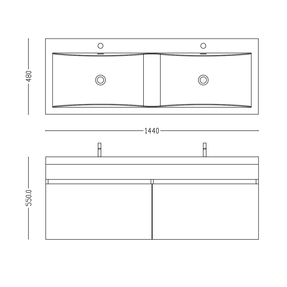 set de muebles de baño glasvilla con lavabo de mineral y mueble de baño Botanica