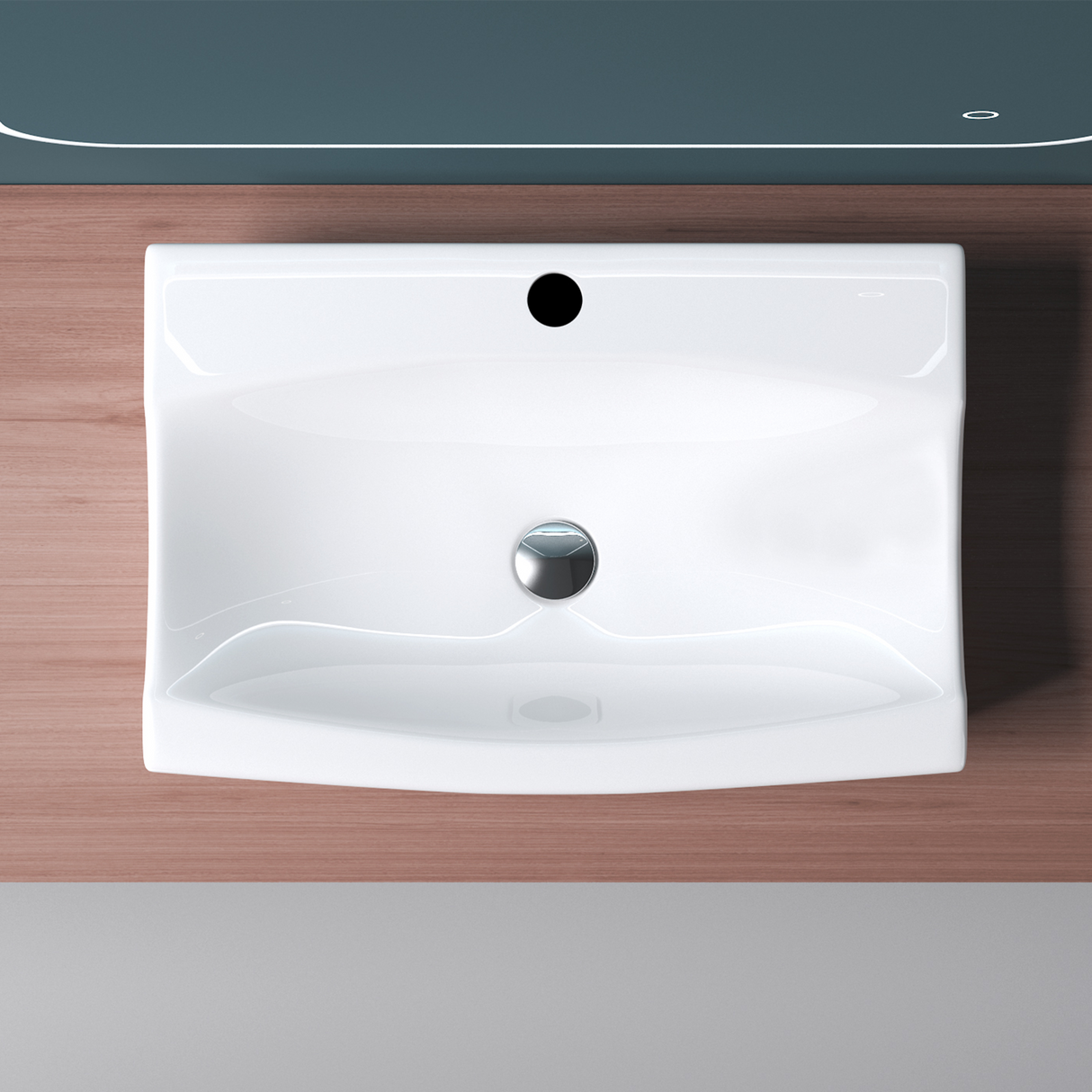 glasvilla Waschbecken Aufsatzwaschbecken,weiß Brüssel152B aus Keramik,mit Nano-Beschichtung