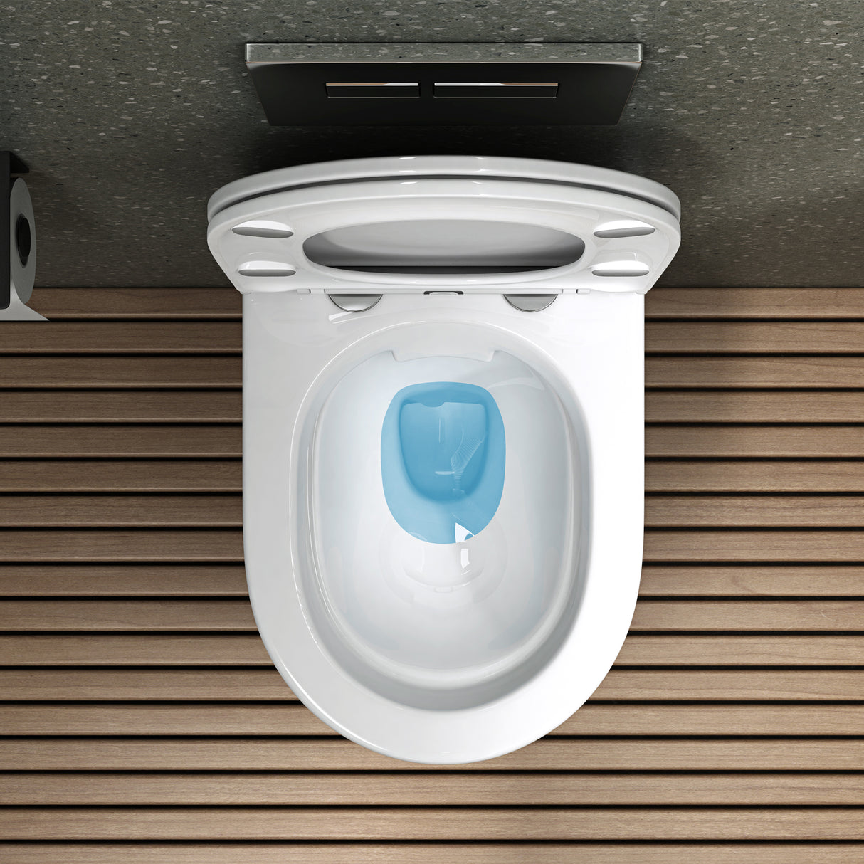 glasvilla Wand WC spülrandlos Schwarz Hänge WC spülrandlos Toilette WC mit Sitz Softclose