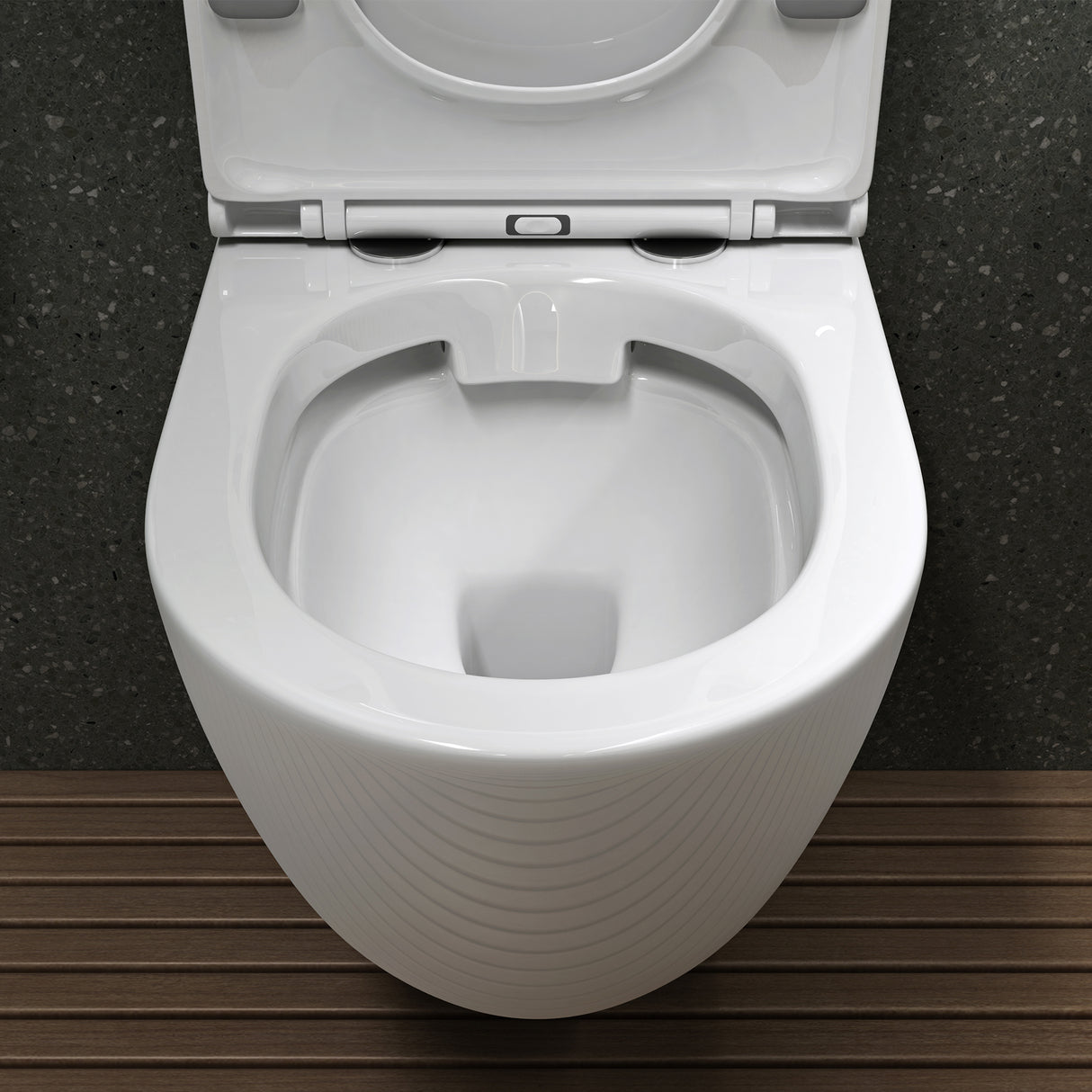 glasvilla Wand WC spülrandlos Schwarz Hänge WC spülrandlos Toilette WC mit Sitz Softclose