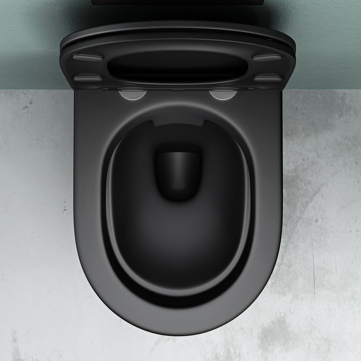 glasvilla Wand WC spülrandlos Schwarz Hänge WC spülrandlos Toilette WC mit Sitz Softclose