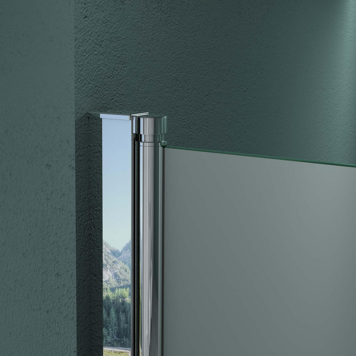 glasvilla Duschtür Nischentür dusche Duschabtrennung Duschkabine Schwingtür 180° Doppeltür 6mm ESG Nano-Beschichtung Klarglas/Satiniert Streifen/Vollsatiniert mit Hebe- und Senkmechanismus Teramo24K+MS+VS