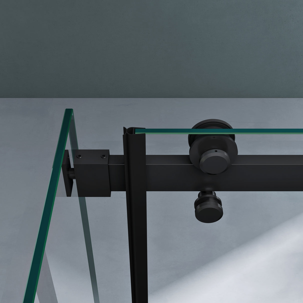 cabina de ducha glasvilla con puerta corredera separación de ducha 8mm vidrio de seguridad ESG recubrimiento nano mecanismo de elevación y descenso Rav19 negro