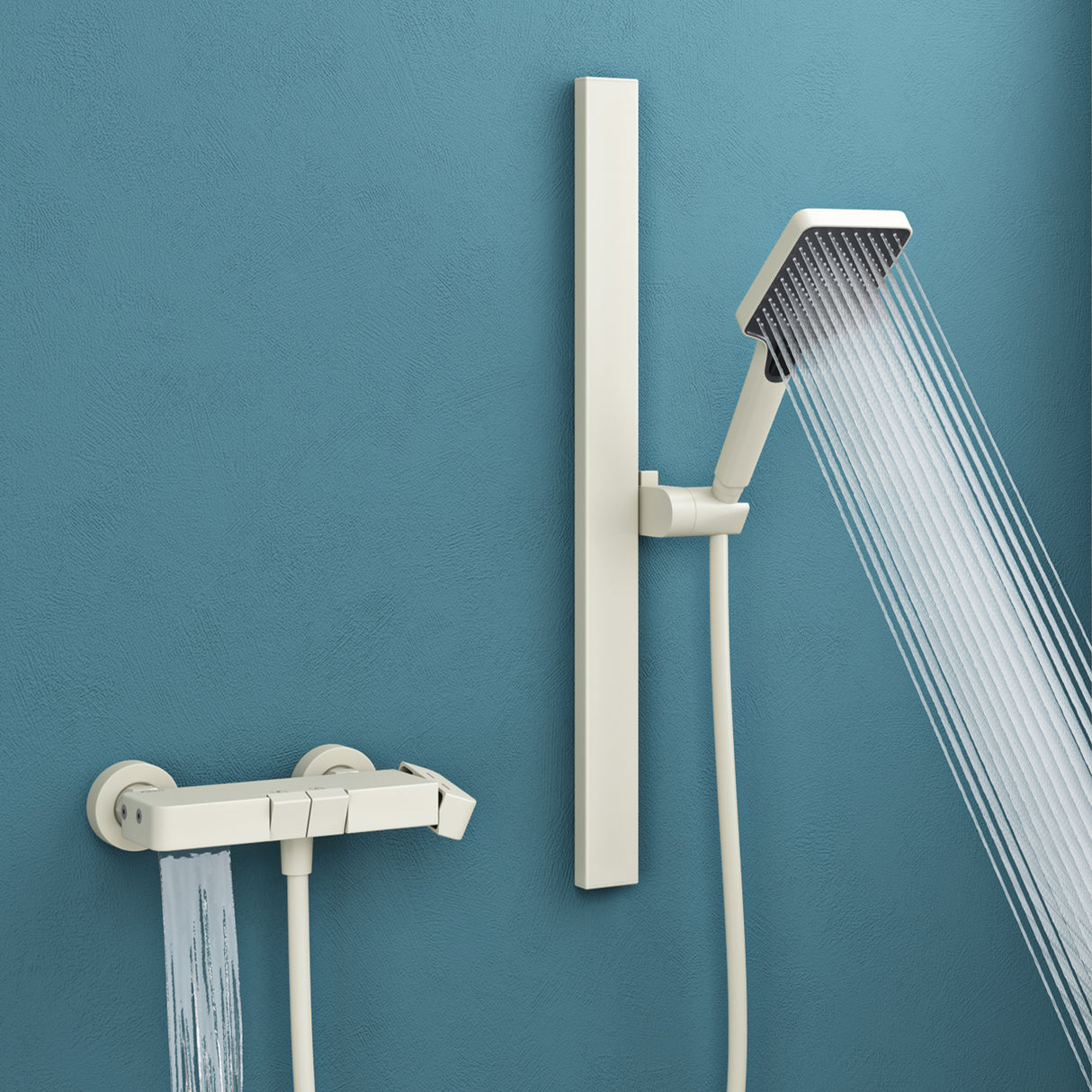 glasvilla sistema de ducha con ducha de lluvia cabezal de ducha 3 tipos de chorro ajustable en altura ducha de mano con salida inferior de aluminio sistema de ducha10