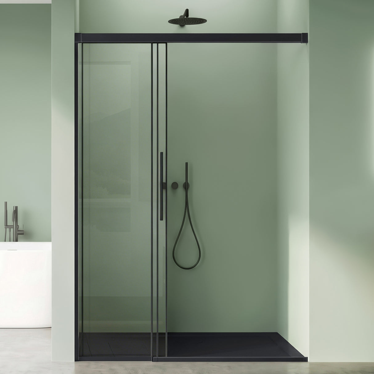 glasvilla Schiebetür für dusche, Nischentür 3-teilig Duschtür Duschakbine Duschabtrennung, 8mm Sicherheitsglas mit Nanobeschichtung, Soft-Close-System Teramo70K