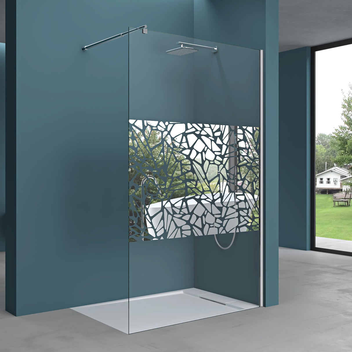 glasvilla Duschwand para ducha Duschabtrennung Walk-In ESG-Sicherheitsglas 10mm NANO Glas BRAM1&3 Bremen2BL