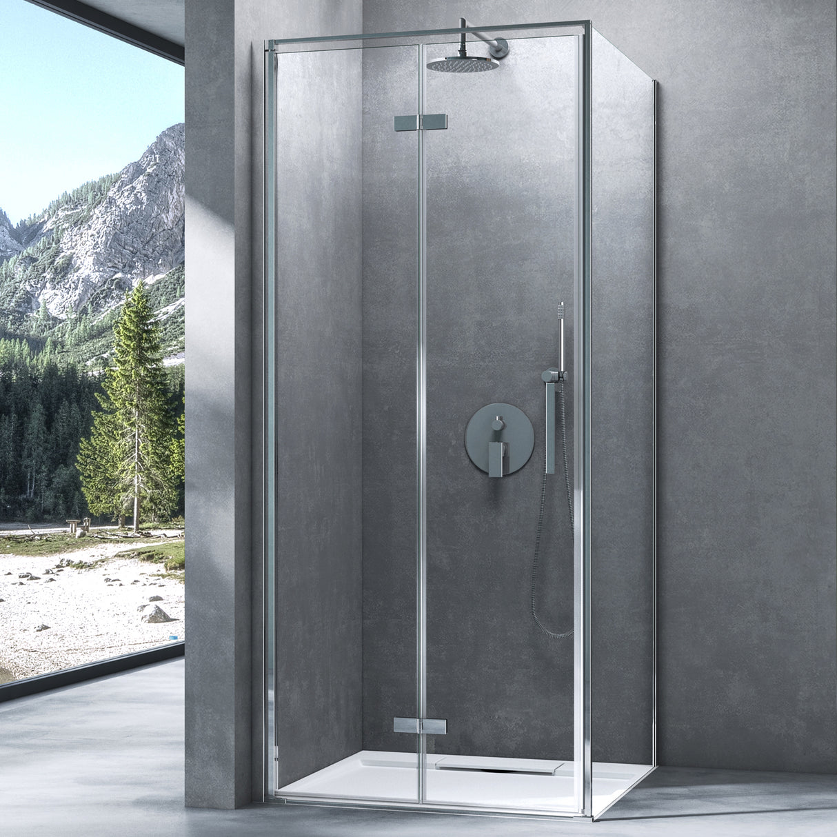 galsvilla Duschkabine Duschabtrennung 8mm ESG-Sicherheitsglas Nano-Beschichtung Hebe-Senk-Mechanismus Rav37-Plus