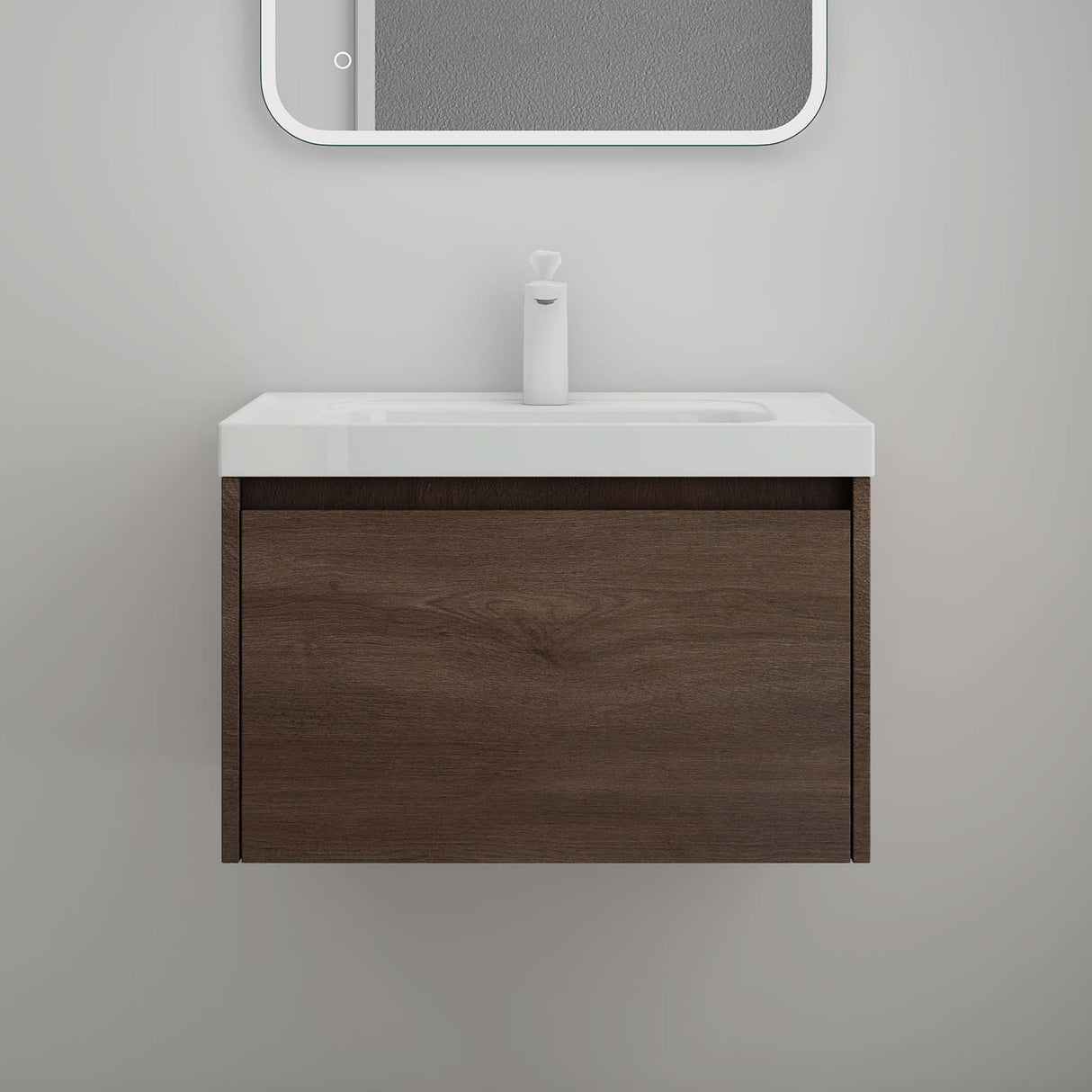 conjunto de muebles de baño glasvilla mueble bajo lavabo con lavabo de mineral Salerno