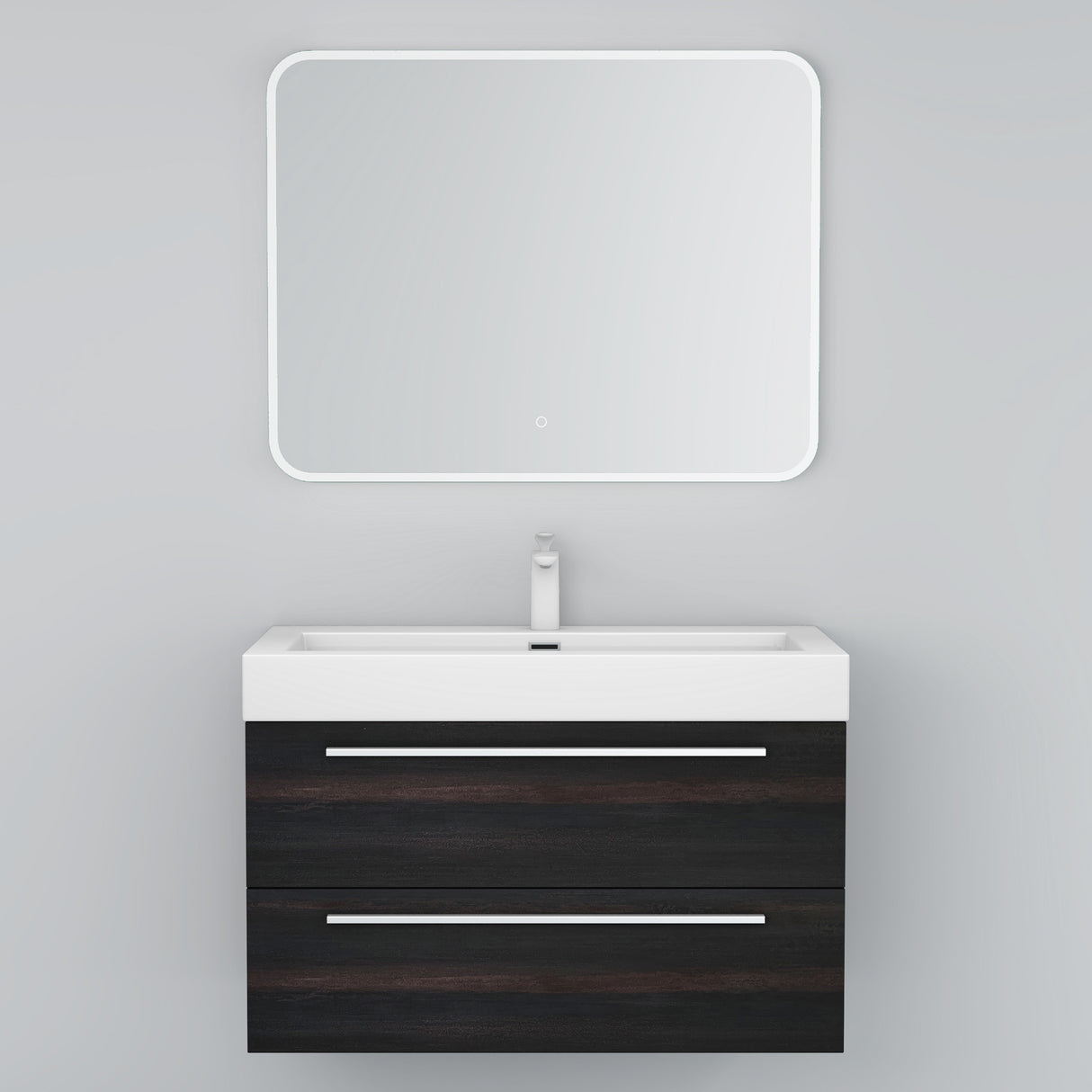 glasvilla Badmöbel-Set Waschbeckenunterschrank Waschtisch mit Unterschrank inkl. Mineralguss-Waschbecken Quadratto