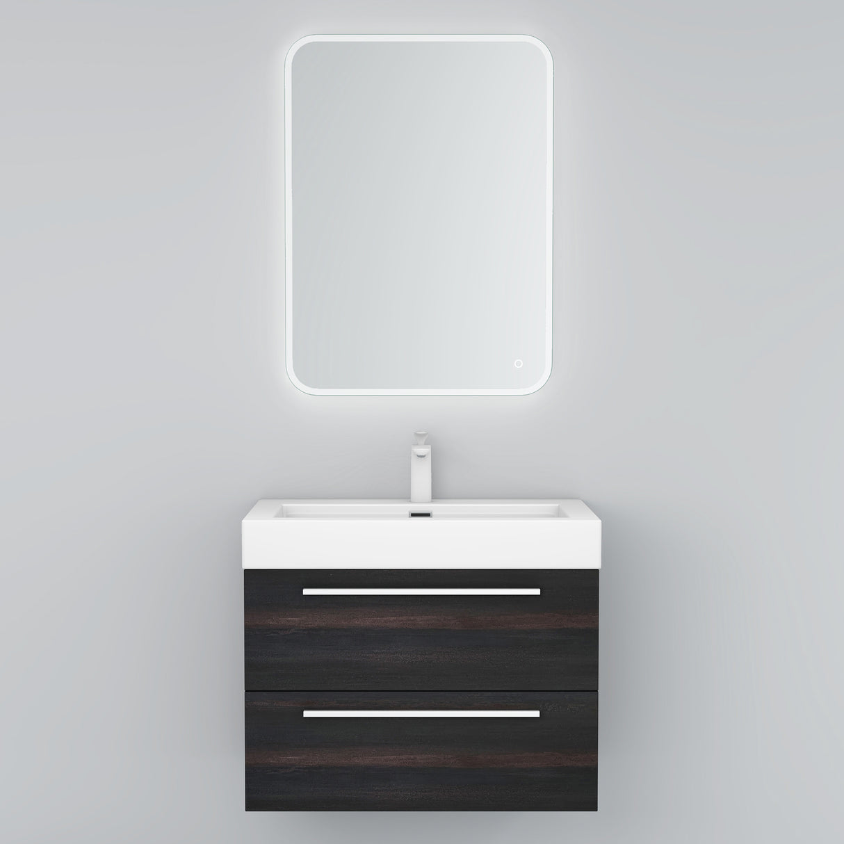 glasvilla Badmöbel-Set Waschbeckenunterschrank Waschtisch mit Unterschrank inkl. Mineralguss-Waschbecken Quadratto