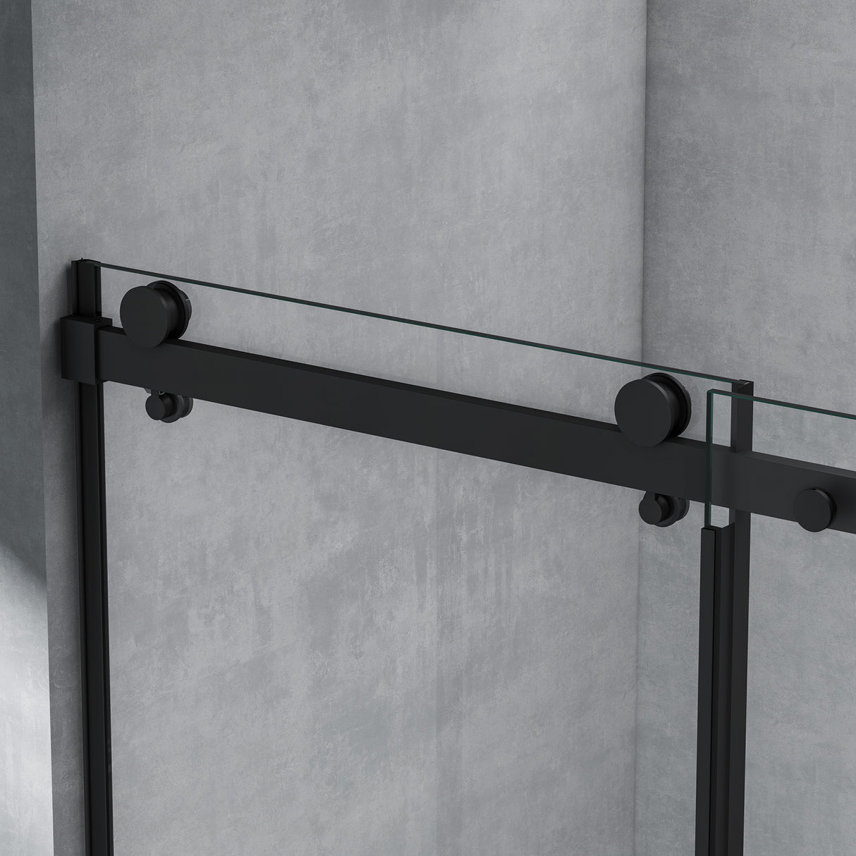 glasvilla Puerta de ducha Puerta de nicho ducha Separación de ducha Cabina de ducha Cristal claro 8mm ESG-Vidrio de seguridad con recubrimiento nano Teramo19K Negro