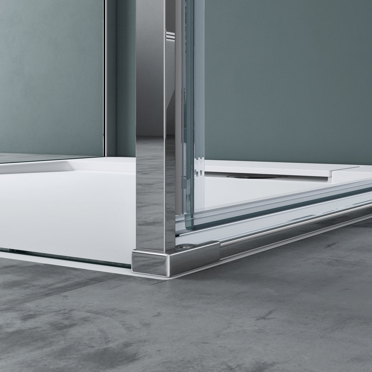 glasvilla Duschkabine U-Form Ducha Duschabtrennung 8mm ESG-Sicherheitsglas Klarglas con recubrimiento Nano Ravenna36UK