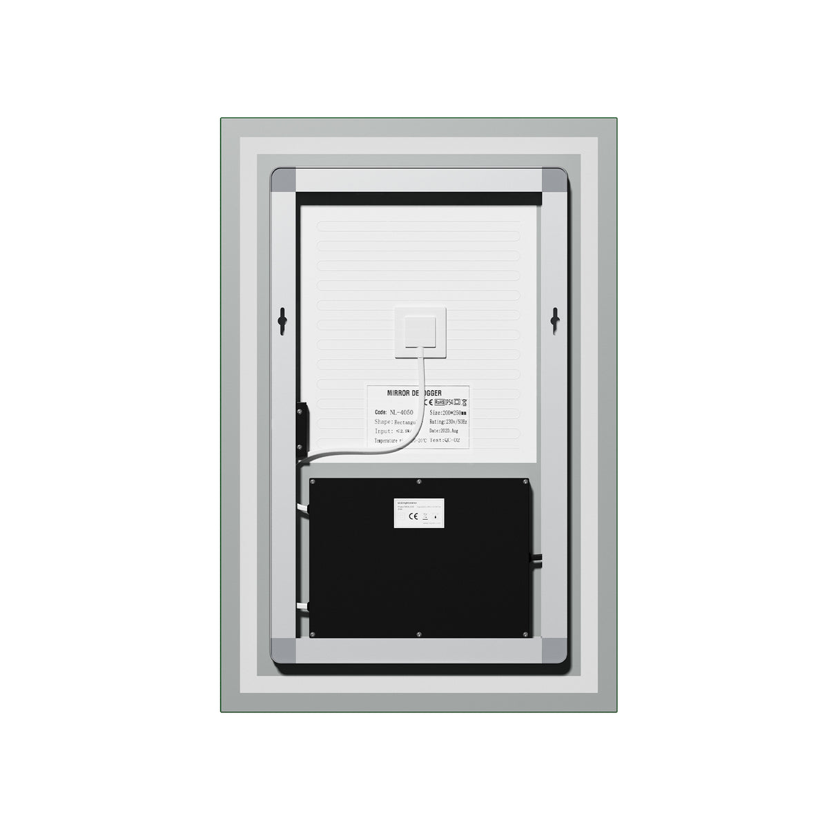 glasvilla Espejo de pared Espejo de baño LED Espejo de baño con interruptor táctil, sin vaho gracias a la capa antifog Espejo LED02