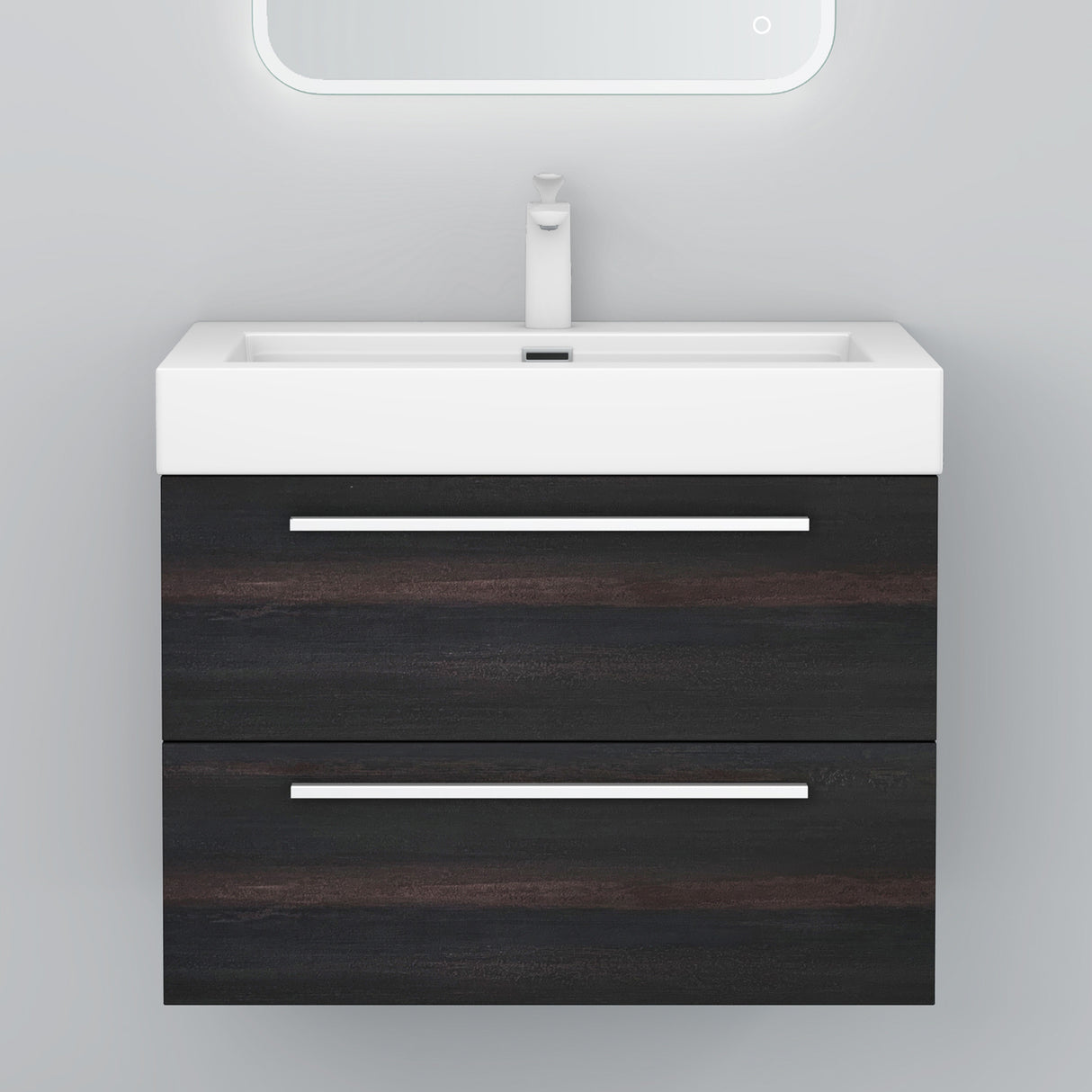 glasvilla Badmöbel-Set Waschbeckenunterschrank Waschtisch mit Unterschrank inkl. Mineralguss-Waschbecken Quadratto