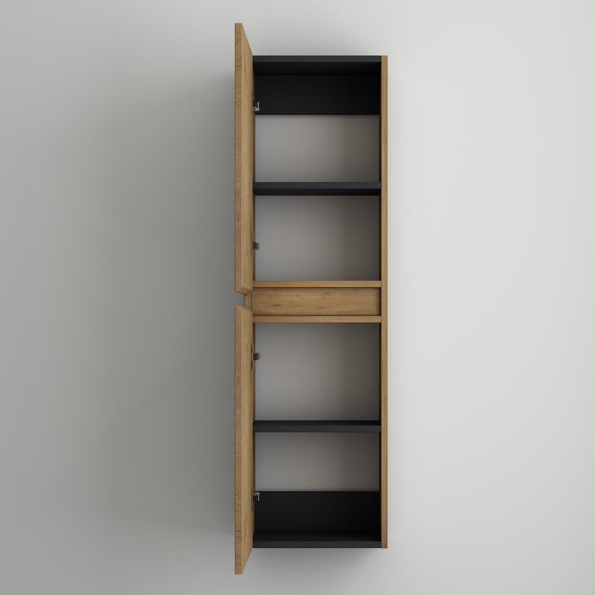 glasvilla Seitenschrank Badezimmerschrank con 2 puertas y 4 compartimentos Badregal Allzweckschrank Badschrank BTH: 35x20x120 cm Verona