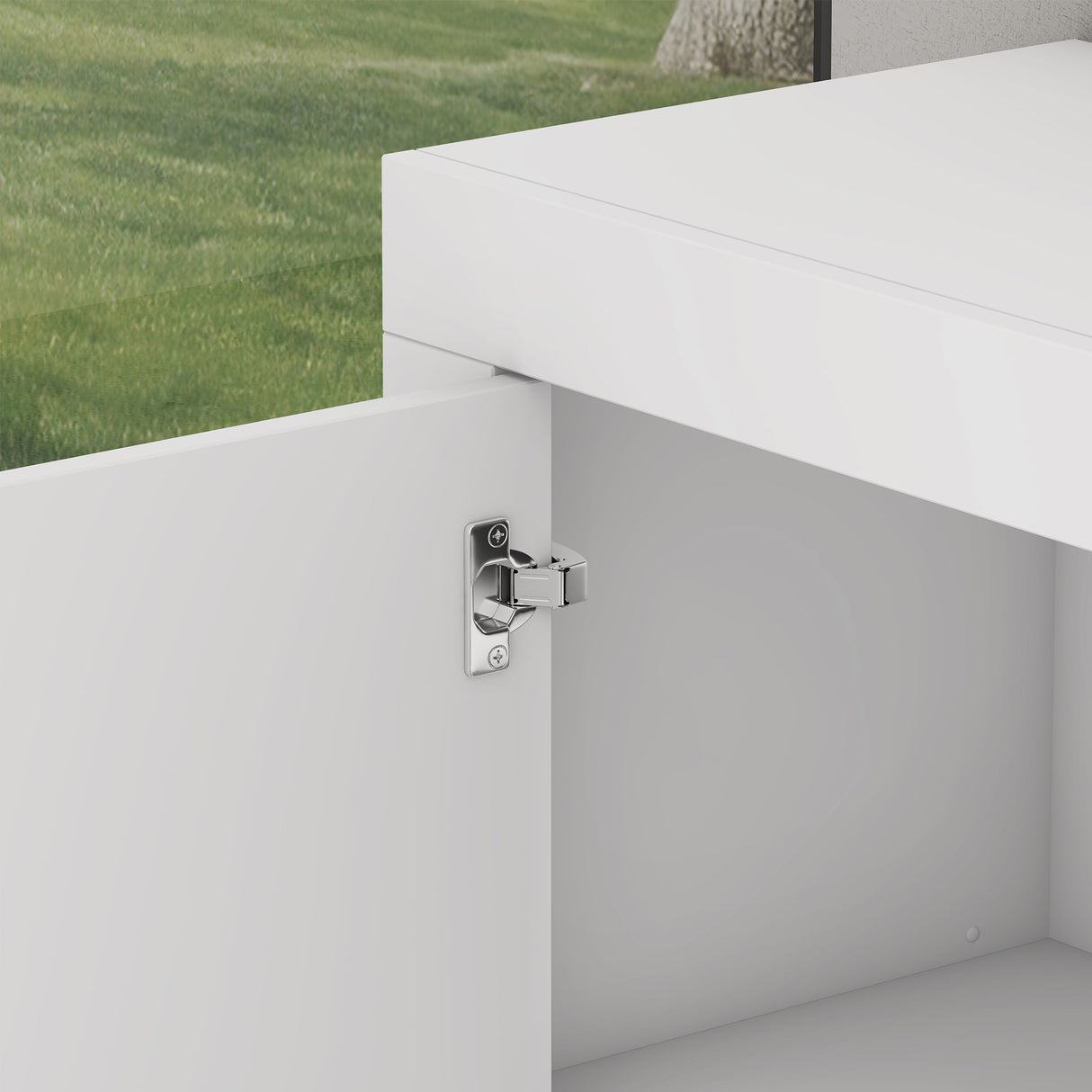 glasvilla Sideboard Aufbewahrungsschrank BTH: 167x36x70 cm mit 2 Schränken und 4 Schubladen Kommode Mehrzweckschrank Möbel Schrank03