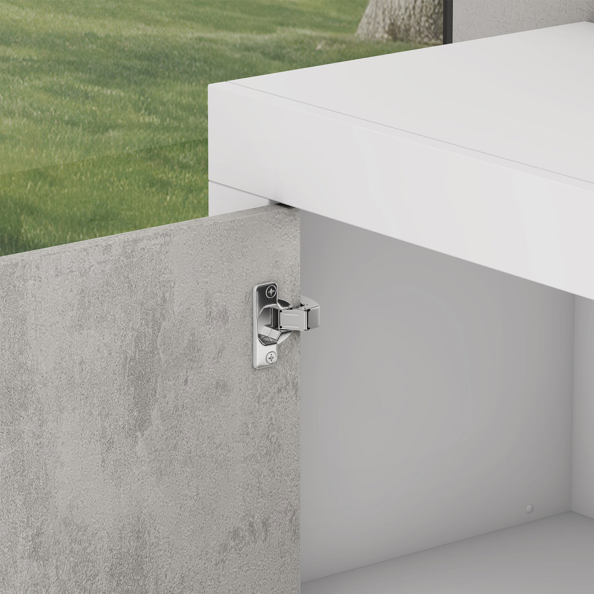 glasvilla Sideboard Aufbewahrungsschrank BTH: 167x36x70 cm mit 2 Schränken und 4 Schubladen Kommode Mehrzweckschrank Möbel Schrank03